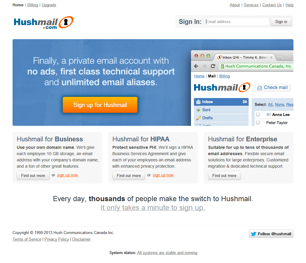 hushmail.com | Stealth Commo